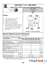 Datasheet KBL403G manufacturer TSC