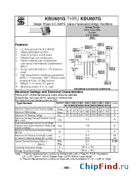 Datasheet KBU601G manufacturer TSC
