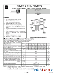 Datasheet KBU803G manufacturer TSC