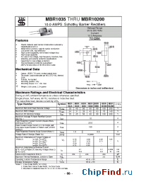 Datasheet MBR1045 manufacturer TSC