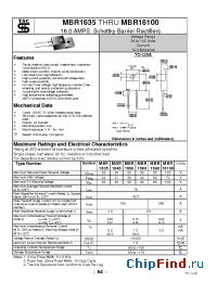 Datasheet MBR1690 manufacturer TSC