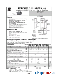 Datasheet MBRF1635 manufacturer TSC