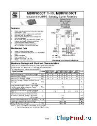 Datasheet MBRF830CT manufacturer TSC