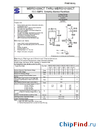 Datasheet MBRS1045CT manufacturer TSC
