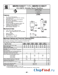 Datasheet MBRS15100CT manufacturer TSC