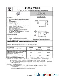 Datasheet P4SMA120CA manufacturer TSC