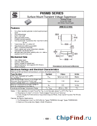 Datasheet P6SMB10A manufacturer TSC