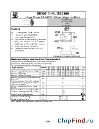 Datasheet SB380 manufacturer TSC