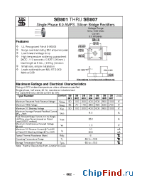 Datasheet SB804 manufacturer TSC