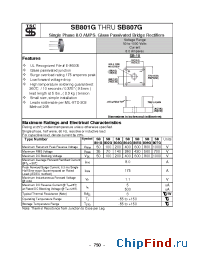 Datasheet SB804G manufacturer TSC