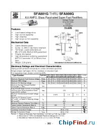 Datasheet SFA804G manufacturer TSC