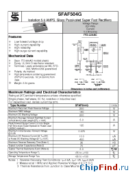 Datasheet SFAF504G manufacturer TSC