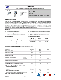 Datasheet TSM1N60 manufacturer TSC