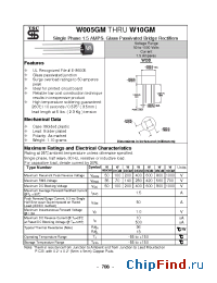 Datasheet W01GM manufacturer TSC