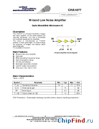 Datasheet CHA1077-99F manufacturer UMS