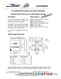 Datasheet CHA2066RBF/24 manufacturer UMS