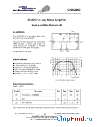 Datasheet CHA2093-99F/00 manufacturer UMS