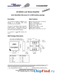 Datasheet CHA2093RBF manufacturer UMS