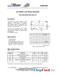 Datasheet CHA2193-99F manufacturer UMS