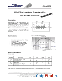 Datasheet CHA2266-99F manufacturer UMS
