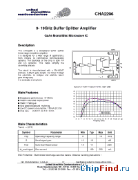 Datasheet CHA2296 manufacturer UMS