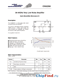 Datasheet CHA2391-99F manufacturer UMS