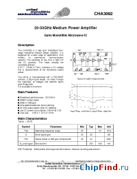 Datasheet CHA3092 manufacturer UMS
