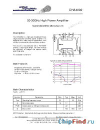 Datasheet CHA4092-99F manufacturer UMS