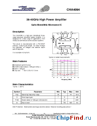 Datasheet CHA4094-99F manufacturer UMS