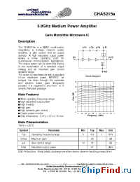 Datasheet CHA5215a-99F manufacturer UMS