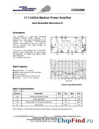 Datasheet CHA5290-99F/00 manufacturer UMS