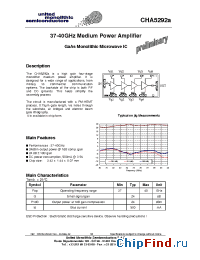 Datasheet CHA5292A manufacturer UMS