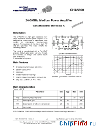 Datasheet CHA5390-99F manufacturer UMS
