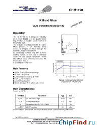 Datasheet CHM1190-99F manufacturer UMS