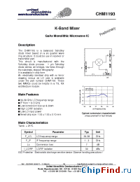 Datasheet CHM1193-99F/00 manufacturer UMS