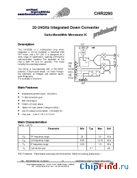 Datasheet CHR2293-99F/00 manufacturer UMS