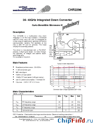 Datasheet CHR2296-99F manufacturer UMS