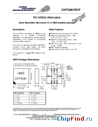 Datasheet CHT3091RCF manufacturer UMS