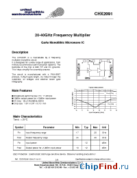 Datasheet CHX2091-99F/00 manufacturer UMS