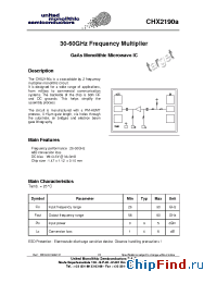 Datasheet CHX2190A manufacturer UMS