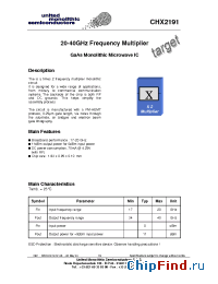 Datasheet CHX2191-99F manufacturer UMS