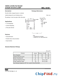 Datasheet MSL-824B manufacturer UOT