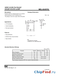 Datasheet MSL-824SYG manufacturer UOT