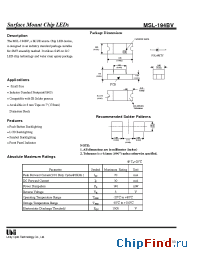 Datasheet MSL-854SG производства UOT