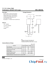 Datasheet MVL-584UOL manufacturer UOT