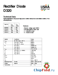 Datasheet D320/04 manufacturer USHA