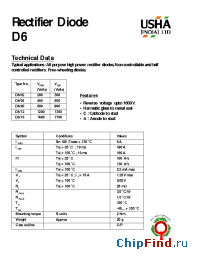 Datasheet D6/12 manufacturer USHA