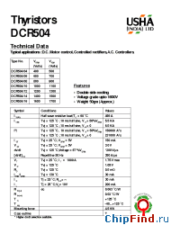 Datasheet DCR504/08 manufacturer USHA