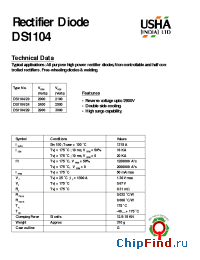 Datasheet DS1104/24 производства USHA