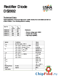 Datasheet DS2002/18 manufacturer USHA